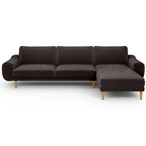 Klem 306 X 171 Köşe Ahşap Ayak - Kadife Kül Gri
