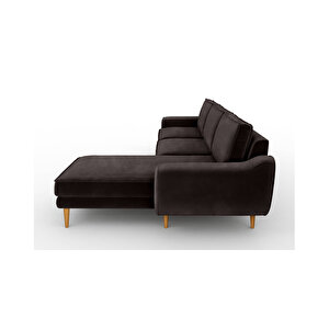 Klem 306 X 171 Köşe Ahşap Ayak - Kadife Kül Gri