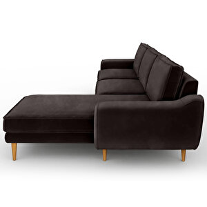 Klem 306 X 171 Köşe Ahşap Ayak - Kadife Kül Gri