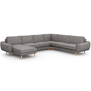 Klem 346 X 290 Köşe Ahşap Ayak - Keten Beton Gri