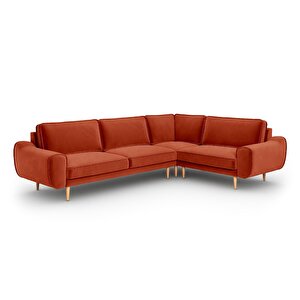 Klem 210 X 290 Köşe Ahşap Ayak - Kadife Kiremit