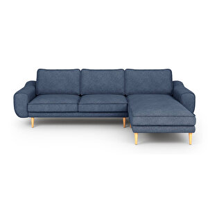 Klem 280 X 171 Köşe Ahşap Ayak - Keten Havacı Mavi