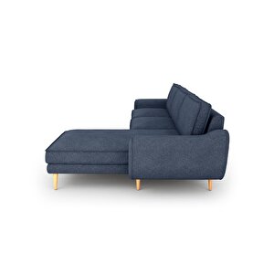 Klem 280 X 171 Köşe Ahşap Ayak - Keten Havacı Mavi