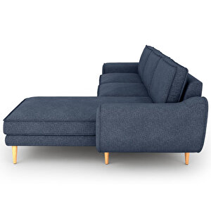 Klem 280 X 171 Köşe Ahşap Ayak - Keten Havacı Mavi