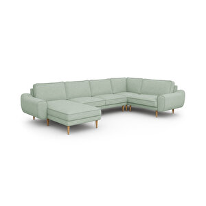 Klem 346 X 210 Köşe Ahşap Ayak - Keten Nil Yeşili