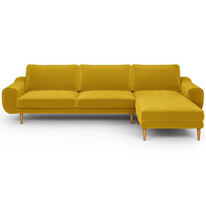 Klem 306 X 171 Köşe Ahşap Ayak - Kadife Hardal