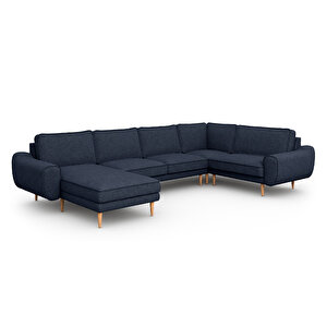Klem 346 X 210 Köşe Ahşap Ayak - Keten Havacı Mavi