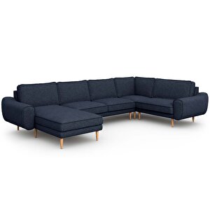 Klem 346 X 210 Köşe Ahşap Ayak - Keten Havacı Mavi