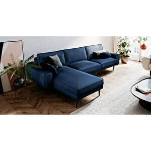Klem 306 X 171 Köşe Ahşap Ayak - Kadife Gece Mavisi