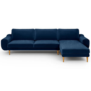 Klem 306 X 171 Köşe Ahşap Ayak - Kadife Gece Mavisi