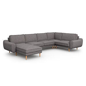 Klem 346 X 210 Köşe Ahşap Ayak - Keten Beton Gri