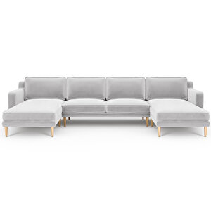 Klem Slim 348 X 171 Köşe Ahşap Ayak - Kadife Gri