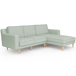 Klem Slim 240 X 171 Köşe Ahşap Ayak - Keten Nil Yeşili