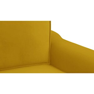 Klem 346 X 290 Köşe Ahşap Ayak - Kadife Hardal