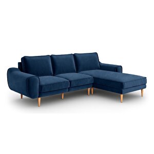Klem 254 X 171 Köşe Ahşap Ayak - Kadife Gece Mavisi