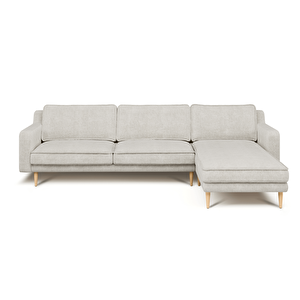 Klem Slim 292 X 171 Köşe Ahşap Ayak - Doğal Doku Mermer Gri