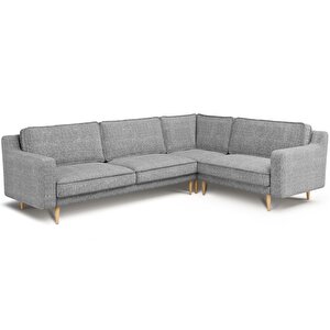 Klem Slim 283 X 203 Köşe Ahşap Ayak - Doğal Doku Füme