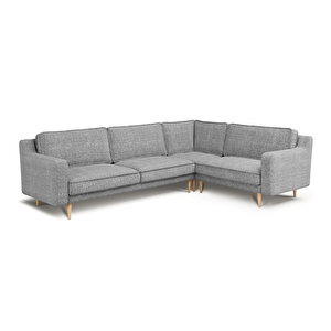 Klem Slim 283 X 203 Köşe Ahşap Ayak - Doğal Doku Füme