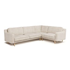 Klem Slim 283 X 203 Köşe Ahşap Ayak - Doğal Doku Fildişi