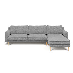 Klem Slim 292 X 171 Köşe Ahşap Ayak - Doğal Doku Füme
