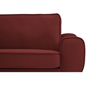 Klem 346 X 290 Köşe Ahşap Ayak - Kadife Paslı Kırmızı