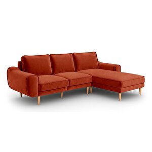 Klem 254 X 171 Köşe Ahşap Ayak - Kadife Kiremit
