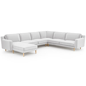 Klem Slim 339 X 283 Köşe Ahşap Ayak - Kadife Gri