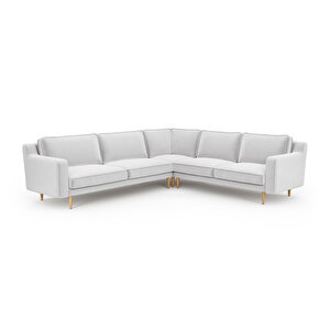Klem Slim 283 X 257 Köşe Ahşap Ayak - Kadife Gri