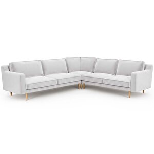 Klem Slim 283 X 257 Köşe Ahşap Ayak - Kadife Gri
