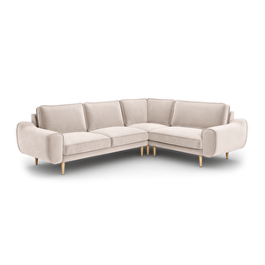 Klem 210 X 264 Köşe Ahşap Ayak - Kadife Ekru