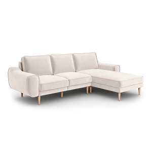 Klem 254 X 171 Köşe Ahşap Ayak - Kadife Vanilya