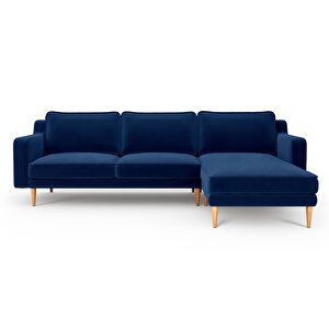 Klem Slim 266 X 171 Köşe Ahşap Ayak - Kadife Gece Mavisi