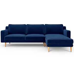 Klem Slim 266 X 171 Köşe Ahşap Ayak - Kadife Gece Mavisi