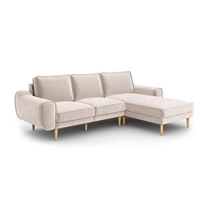 Klem 254 X 171 Köşe Ahşap Ayak - Kadife Ekru
