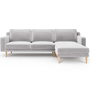 Klem Slim 266 X 171 Köşe Ahşap Ayak - Kadife Gri