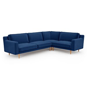 Klem Slim 283 X 203 Köşe Ahşap Ayak - Kadife Gece Mavisi