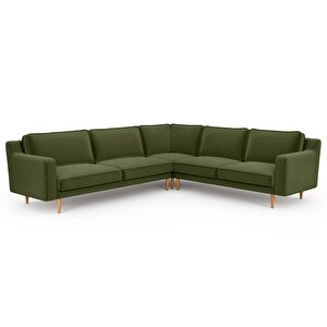 Klem Slim 283 X 257 Köşe Ahşap Ayak - Kadife Haki