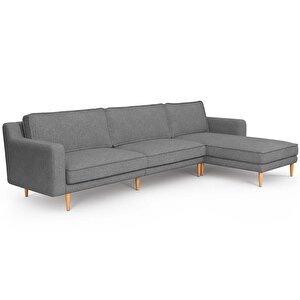 Klem Slim 312 X 171 Köşe Ahşap Ayak - Keten Beton Gri