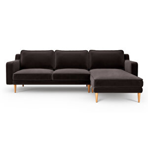 Klem Slim 266 X 171 Köşe Ahşap Ayak - Kadife Kül Gri