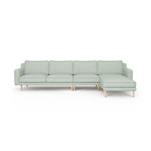 Klem Slim 343 X 171 Köşe Ahşap Ayak - Keten Nil Yeşili