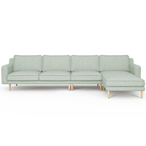 Klem Slim 343 X 171 Köşe Ahşap Ayak - Keten Nil Yeşili
