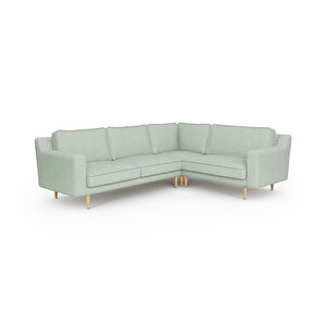 Klem Slim 257 X 203 Köşe Ahşap Ayak - Keten Nil Yeşili