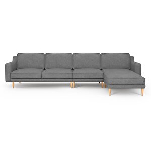 Klem Slim 343 X 171 Köşe Ahşap Ayak - Keten Beton Gri