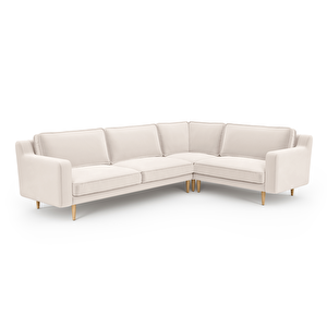 Klem Slim 283 X 203 Köşe Ahşap Ayak - Kadife Vanilya