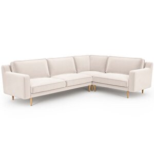 Klem Slim 283 X 203 Köşe Ahşap Ayak - Kadife Vanilya