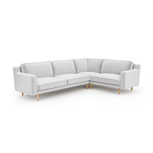 Klem Slim 283 X 203 Köşe Ahşap Ayak - Kadife Gri