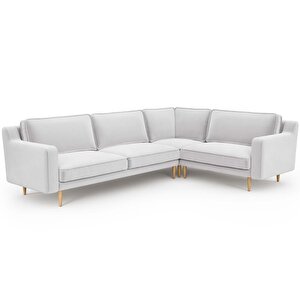 Klem Slim 283 X 203 Köşe Ahşap Ayak - Kadife Gri