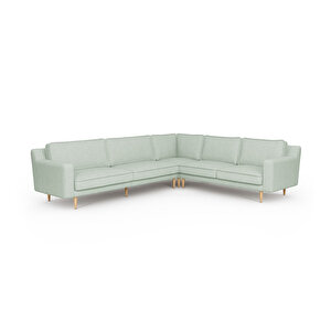 Klem Slim 303 X 257 Köşe Ahşap Ayak - Keten Nil Yeşili