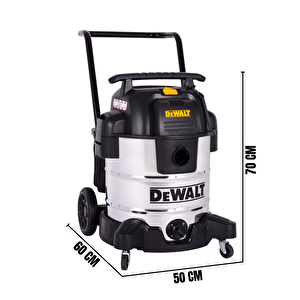 Dewalt Dxv50s 1300w 50lt Paslanmaz Islak Ve Kuru Elektrikli Süpürge