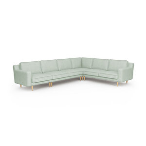 Klem Slim 334 X 257 Köşe Ahşap Ayak - Keten Nil Yeşili